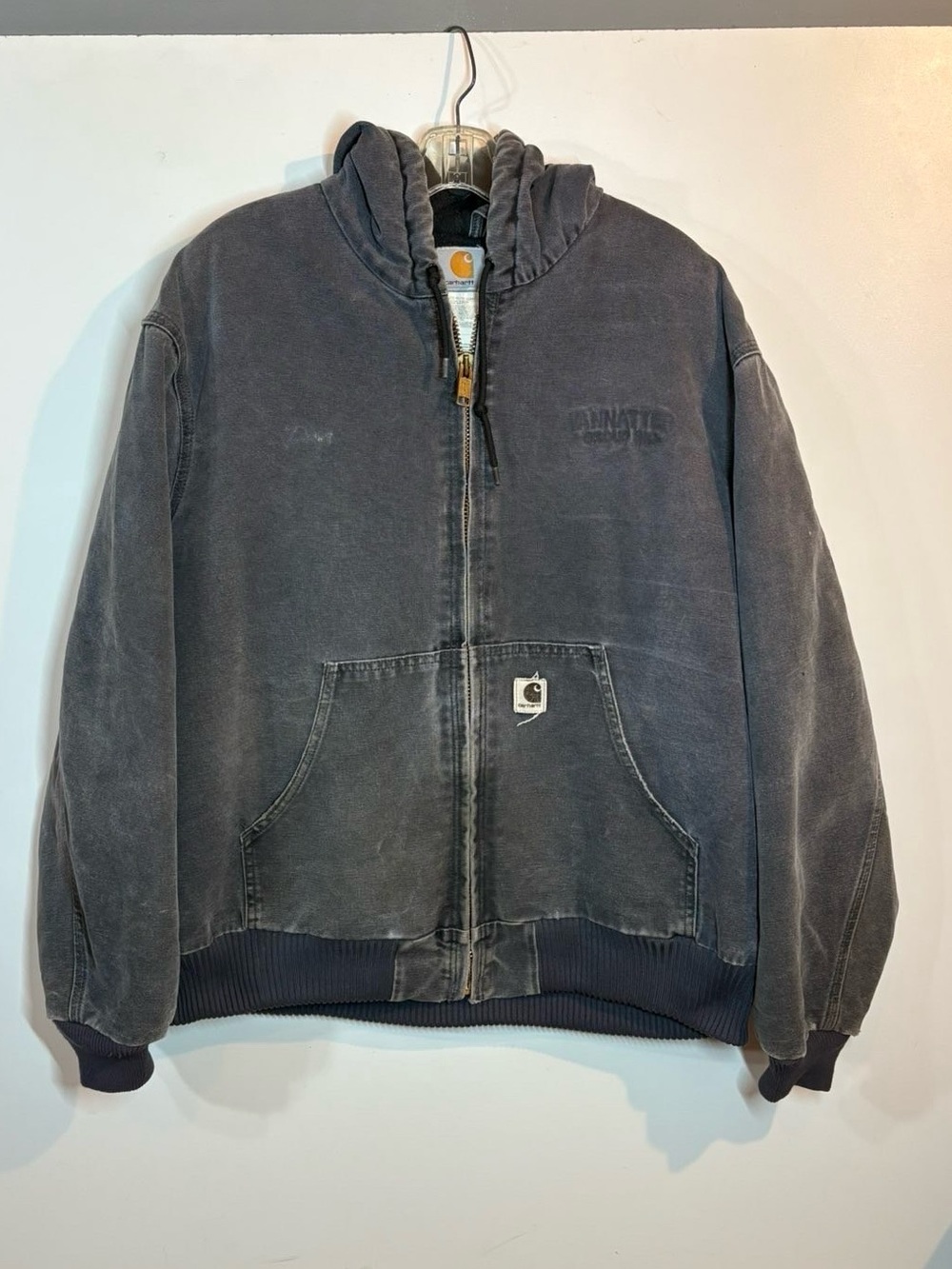 Vintage Carhartt J130 PTL Washed Duck Active Jacket Gray XL